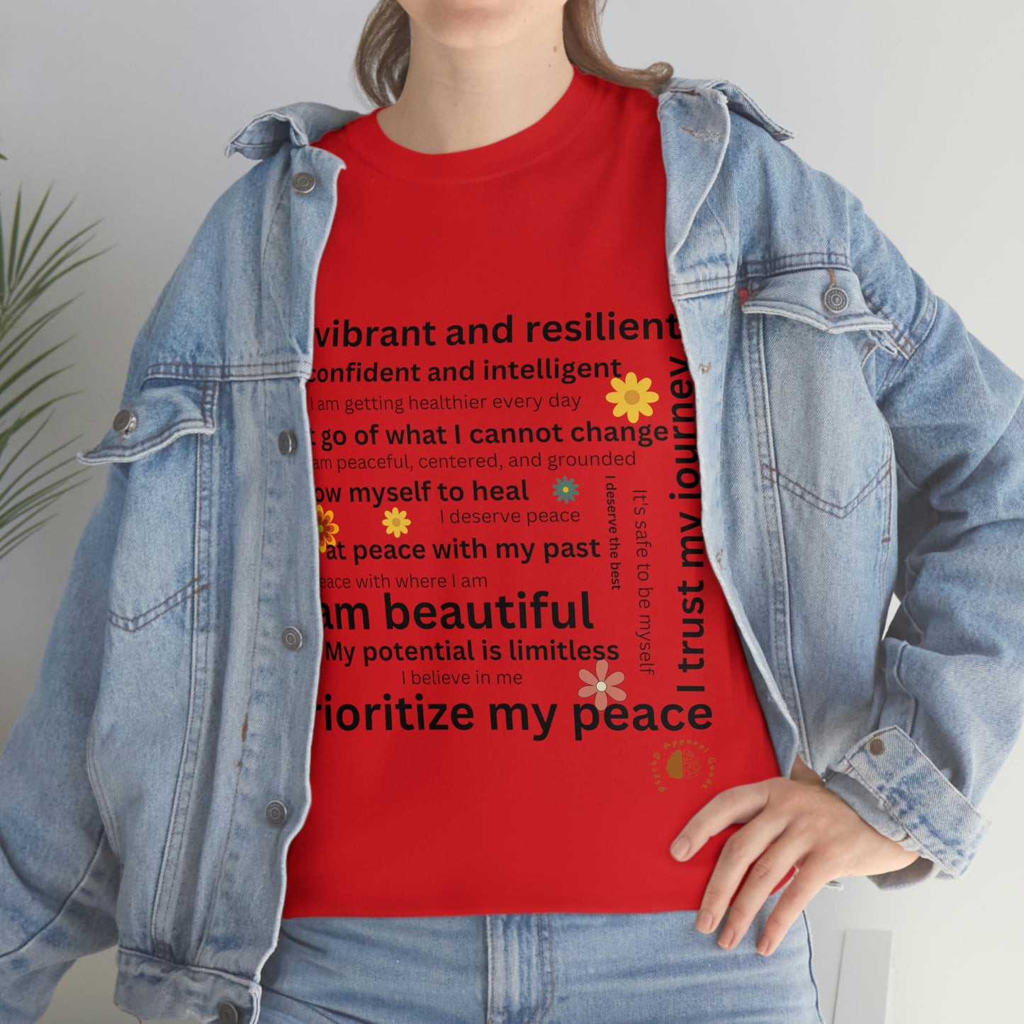 Healing Affirmations | Mental Health Tee | Unisex Heavy Cotton Tee